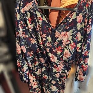 Floral Long Sleeve Romper